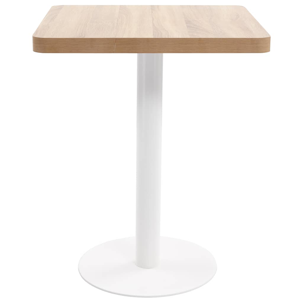 vidaXL Bistro Table Light Brown 60X60 cm MDF 2