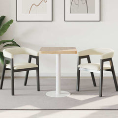 Bistro Table Light Brown 50x50 cm MDF Light brown and white 60 cm 60 cm