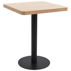 Bistro Table Light Brown 50x50 cm MDF Light brown and black 60 cm 60 cm