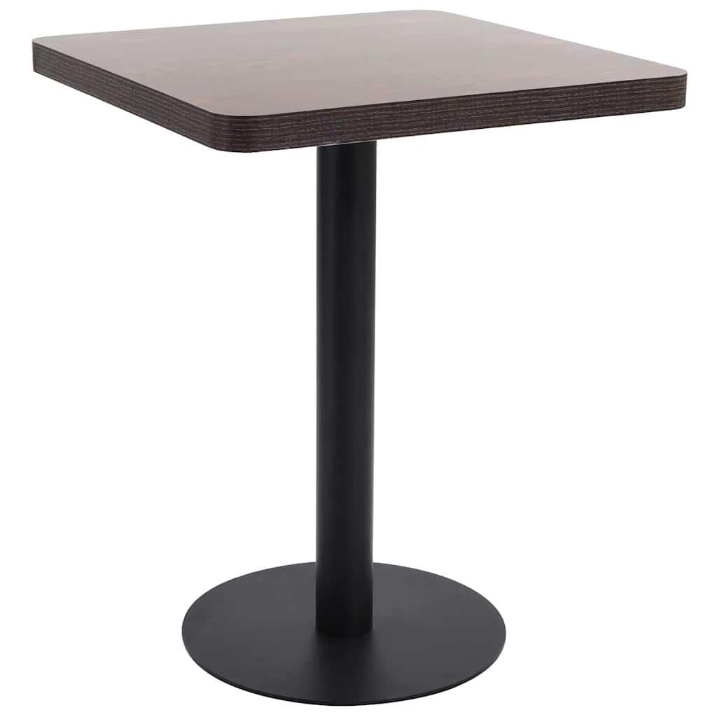 vidaXL Bistro Table Dark Brown 60X60 cm MDF 1