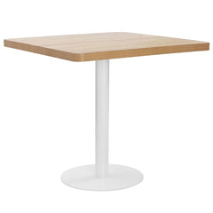 Bistro Table Light Brown 50x50 cm MDF Light brown and white 80 cm 80 cm
