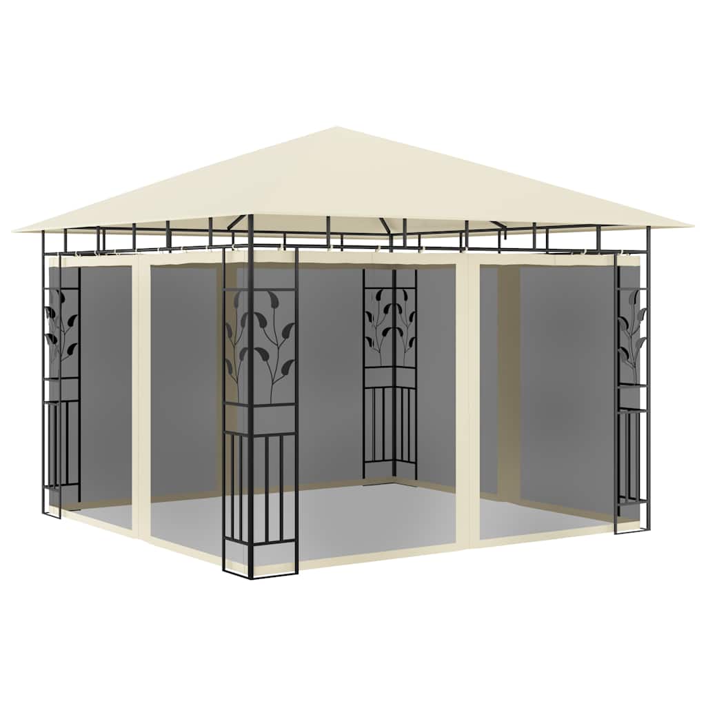 Gazebo with Mosquito Net 180 g/m² Cream 3 m