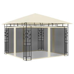 Gazebo with Mosquito Net 180 g/m² Cream 3 m