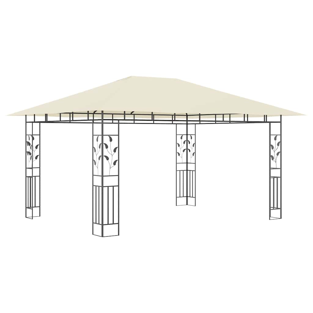 Gazebo with Mosquito Net 180 g/m² Cream 4 m