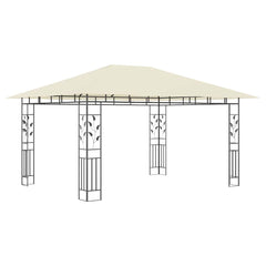 Gazebo with Mosquito Net 180 g/m² Cream 4 m