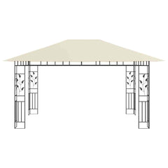 Gazebo with Mosquito Net 180 g/m² Cream 4 m