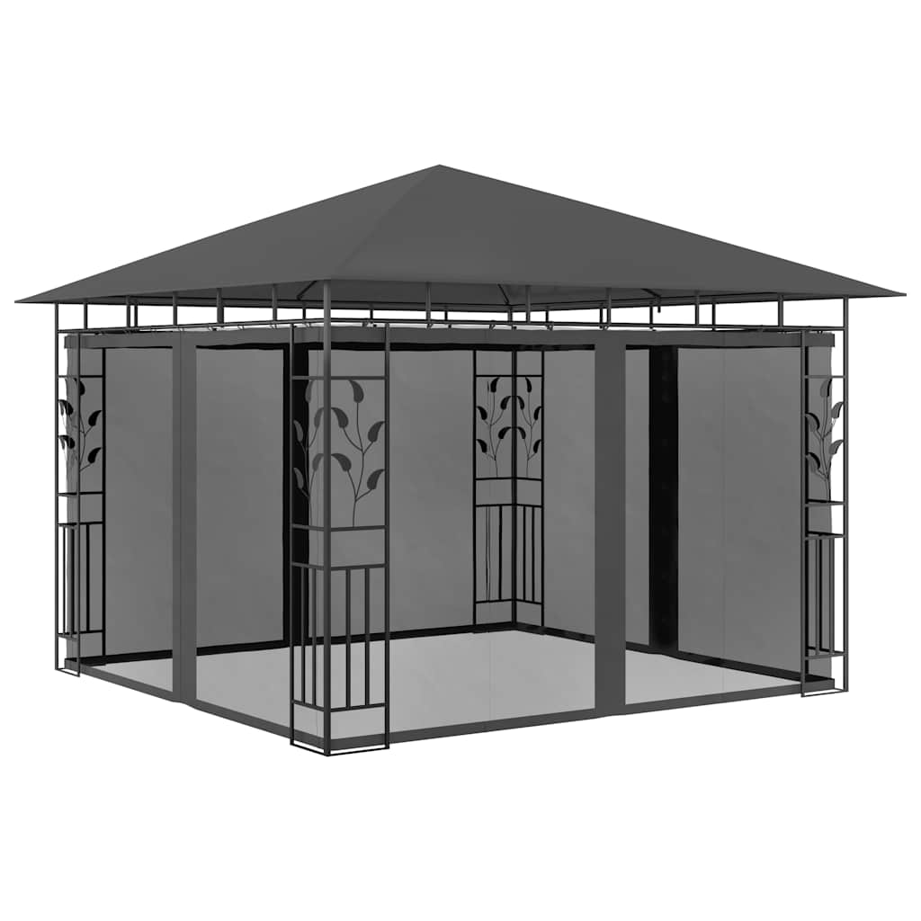 Gazebo with Mosquito Net 180 g/m² Anthracite 3 m