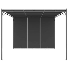 Garden Gazebo with Side Curtain 4x3x2,25 m Anthracite 4 x 3 x 2.25 m