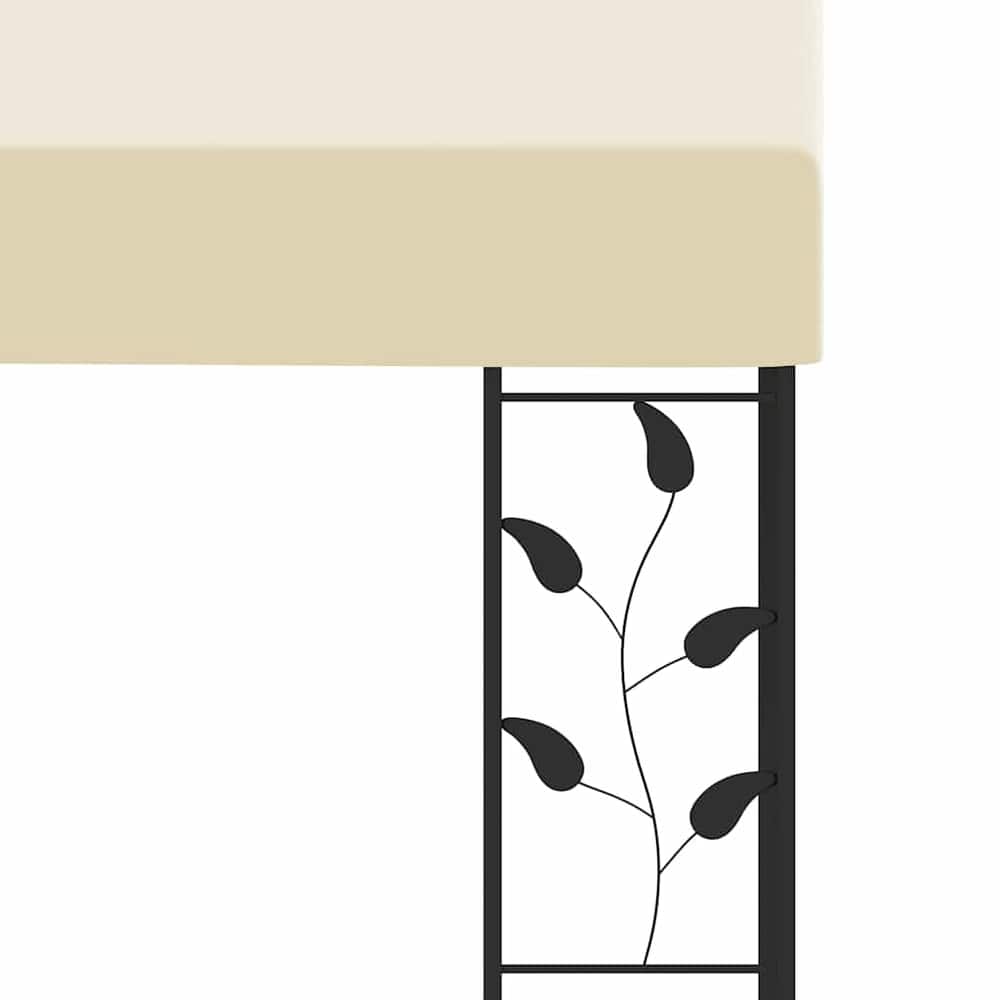 Wall-mounted Gazebo 3x3x2,5 m Cream 6 x 3 x 2.5 m