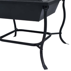 vidaXL Fire Pit Black 42x42x45 cm Steel 6