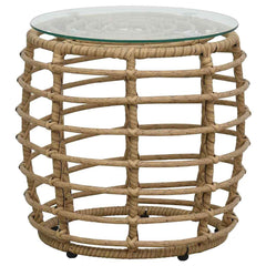 48583 vidaXL 3 Piece Bistro Set Poly Rattan Oak 2