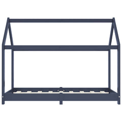283353 vidaXL Kids Bed Frame Grey Solid Pine Wood 80x160 cm 3
