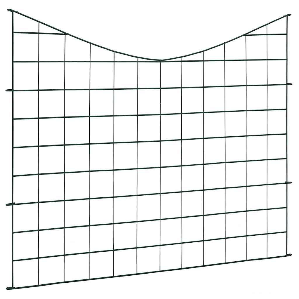 146104 vidaXL Lower Arch Garden Fence Set 77,5x64 cm Green 3