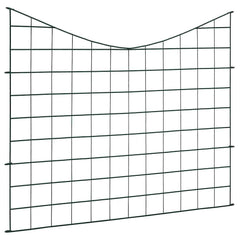 146104 vidaXL Lower Arch Garden Fence Set 77,5x64 cm Green 3