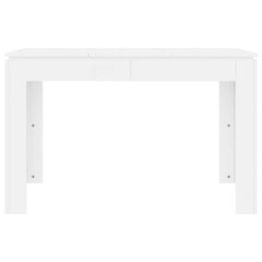 vidaXL Dining Table White 120x60x76 cm Engineered Wood 4