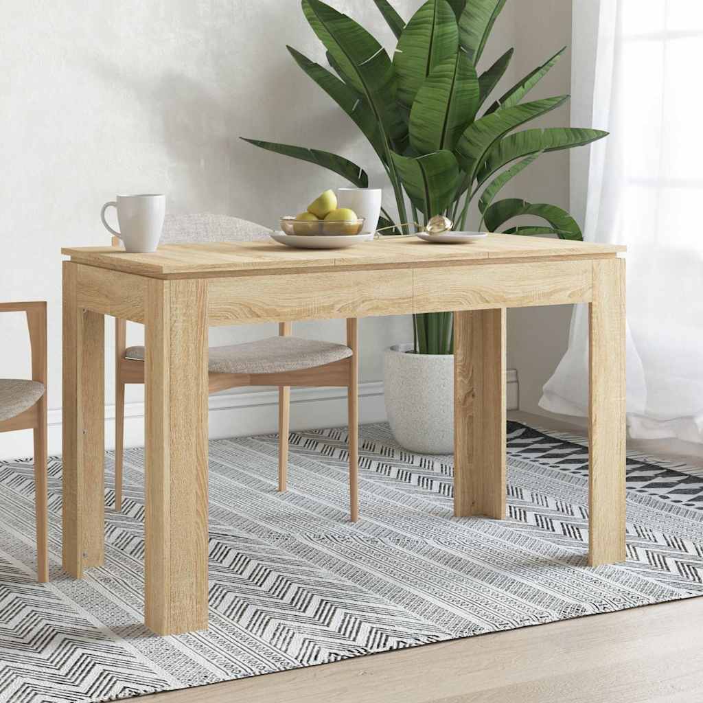 vidaXL Dining Table Sonoma Oak 120x60x76 cm Engineered Wood 1