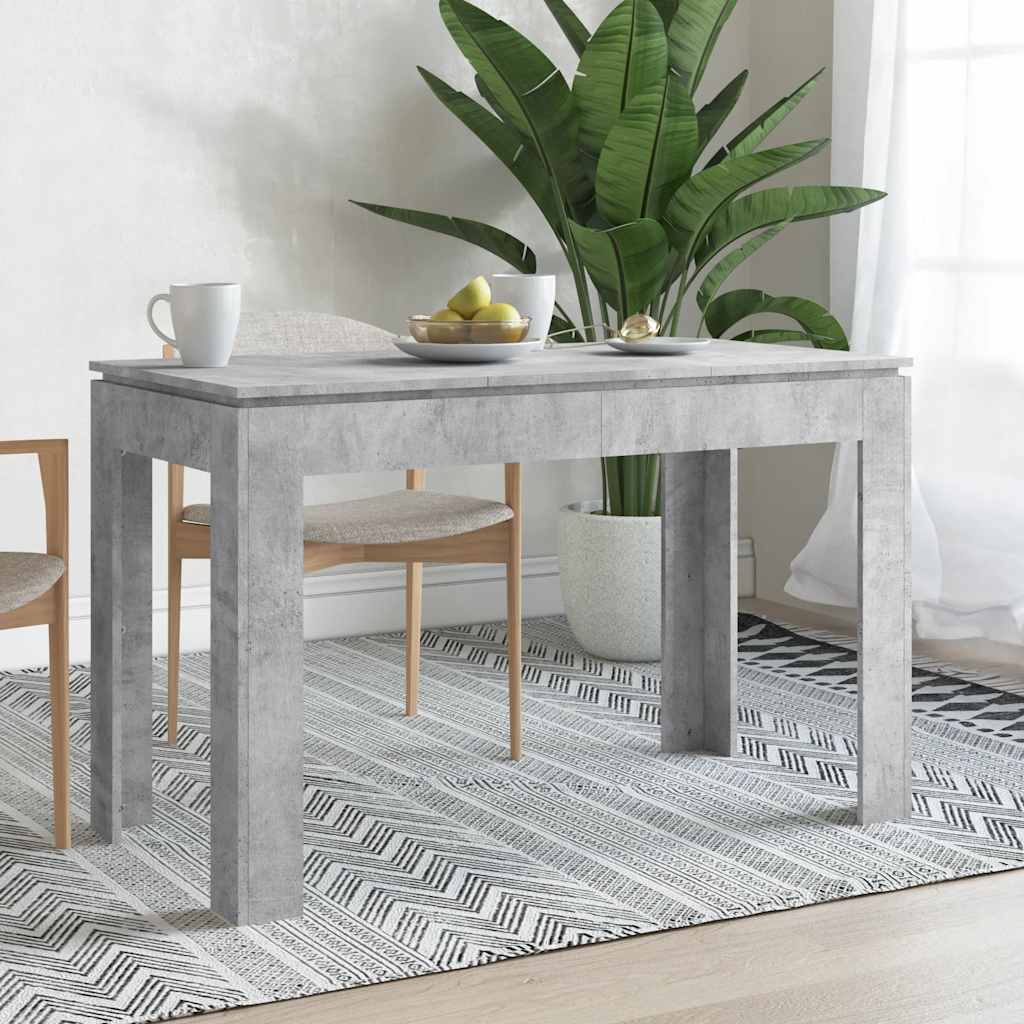 vidaXL Dining Table Concrete Grey 120x60x76 cm Engineered Wood 1