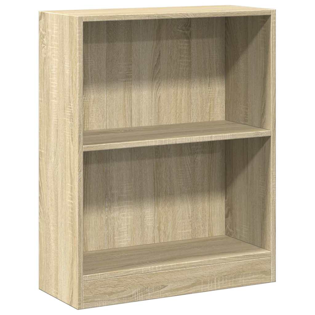 800858 vidaXL Bookshelf Sonoma Oak 60x24x76 cm Engineered Wood 2