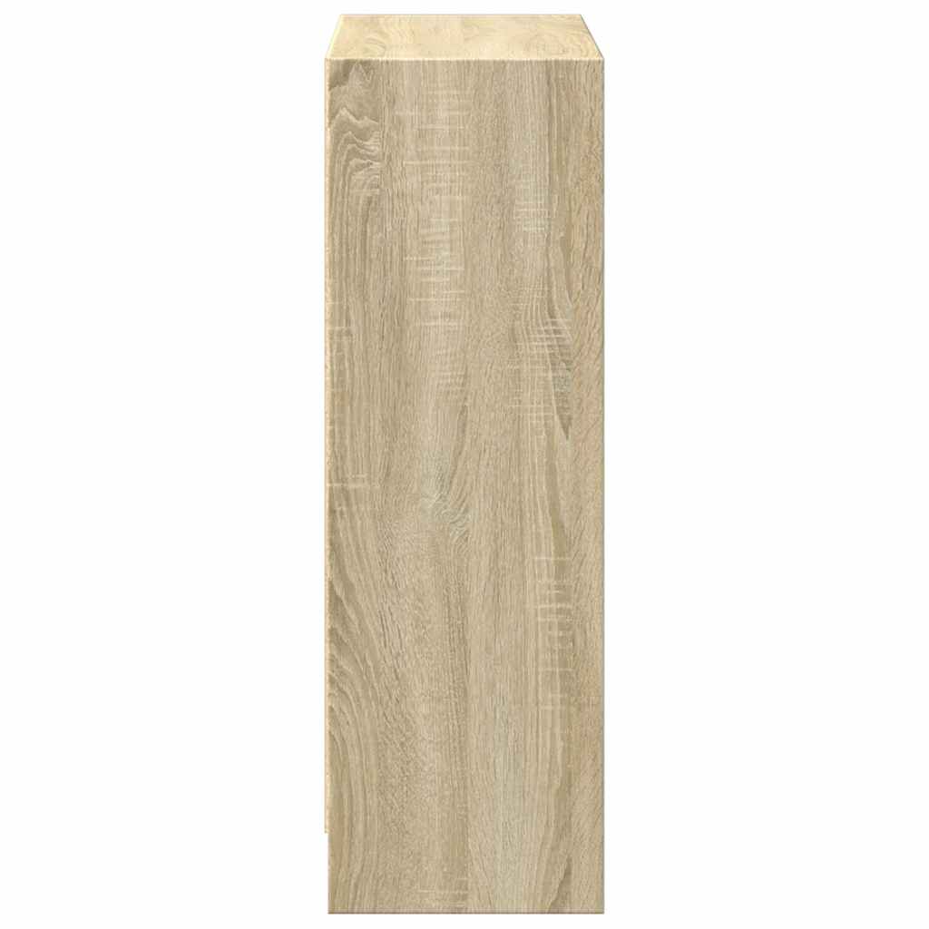 800858 vidaXL Bookshelf Sonoma Oak 60x24x76 cm Engineered Wood 6