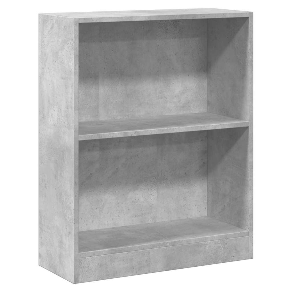 800859 vidaXL Bookshelf Concrete Grey 60x24x76 cm Engineered Wood 2