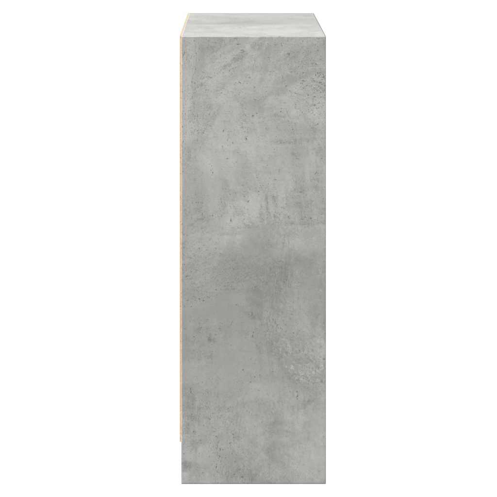 800859 vidaXL Bookshelf Concrete Grey 60x24x76 cm Engineered Wood 6