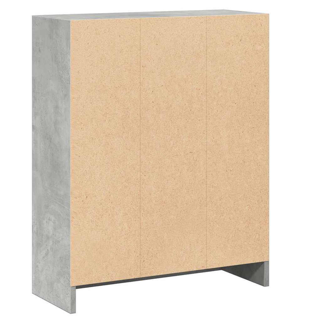 800859 vidaXL Bookshelf Concrete Grey 60x24x76 cm Engineered Wood 5