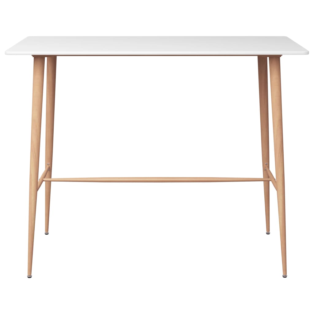 vidaXL Bar Table White 120x60x105 cm 2