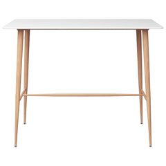 vidaXL Bar Table White 120x60x105 cm 2