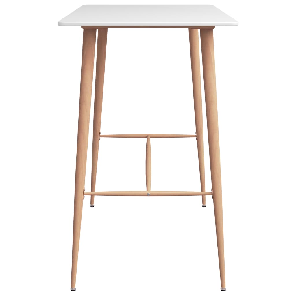 vidaXL Bar Table White 120x60x105 cm 3