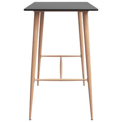 vidaXL Bar Table Black 120x60x105 cm 3