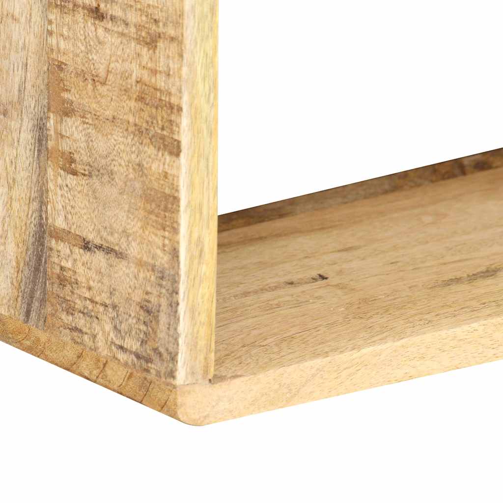 vidaXL Wall Cube Shelf | Brown | Solid mango wood | Set of 3 | Wall Cube Shelf 4