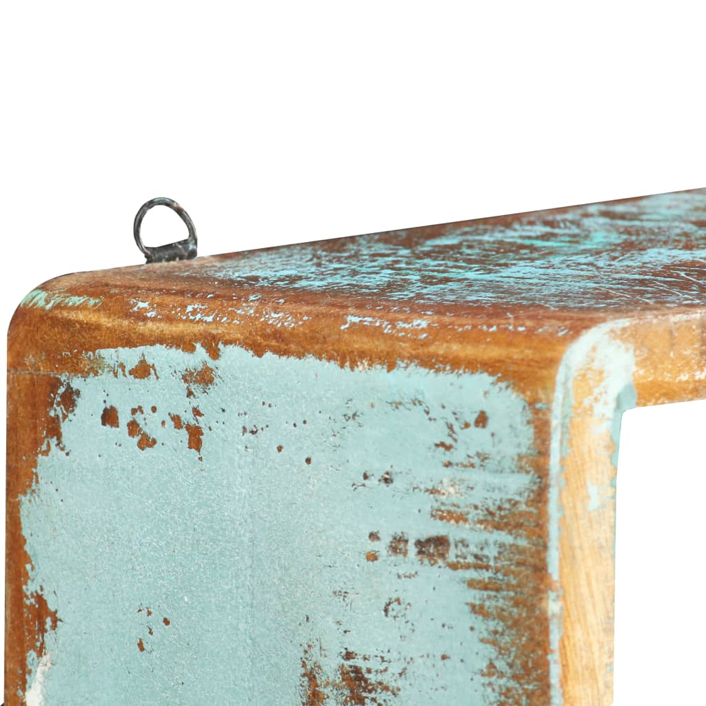 vidaXL Wall Cube Shelf | Multicolour | Solid reclaimed wood | Small and large 3