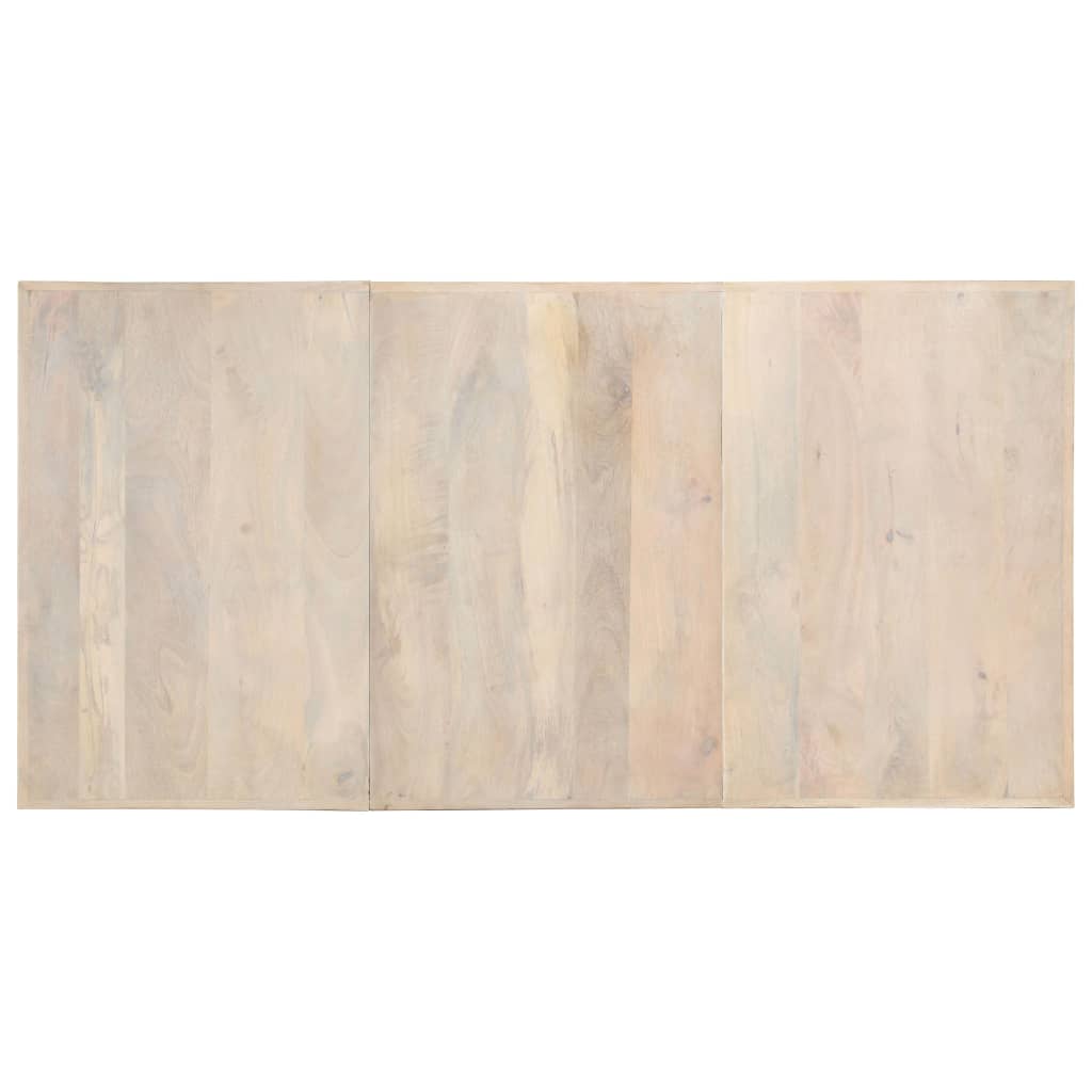 vidaXL Dining Table 180x90x76 cm Solid Bleached Mango Wood 4