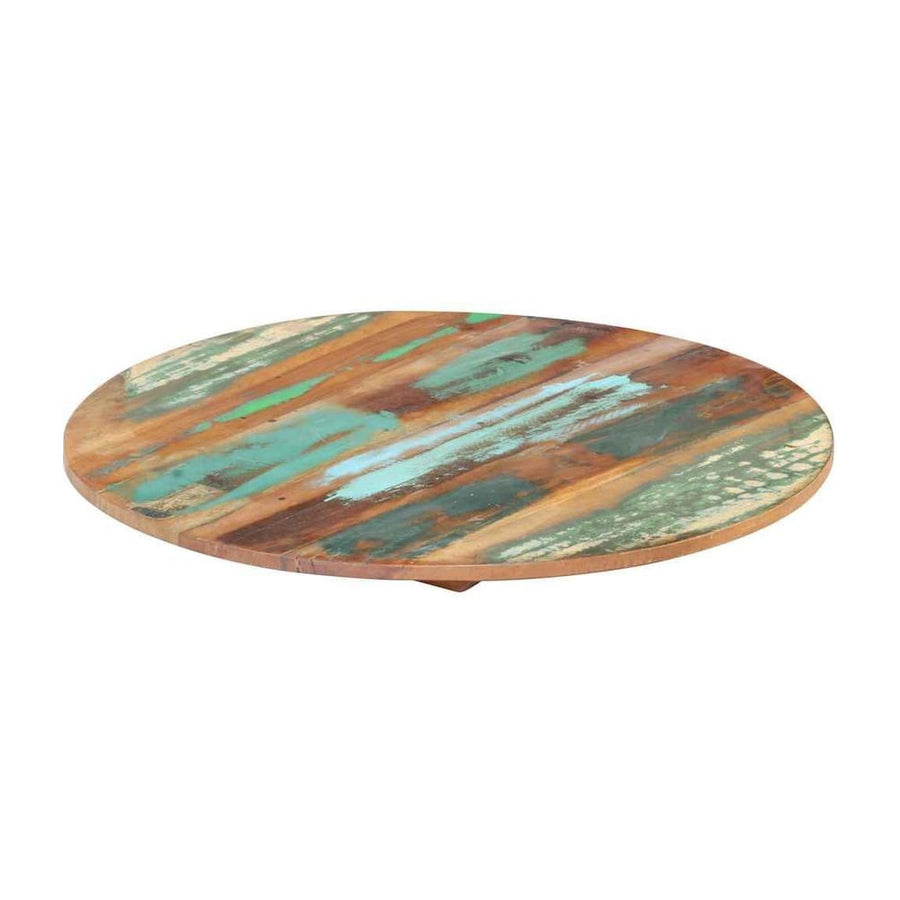 Round Table Top 40 cm 15-16 mm Solid Reclaimed Wood