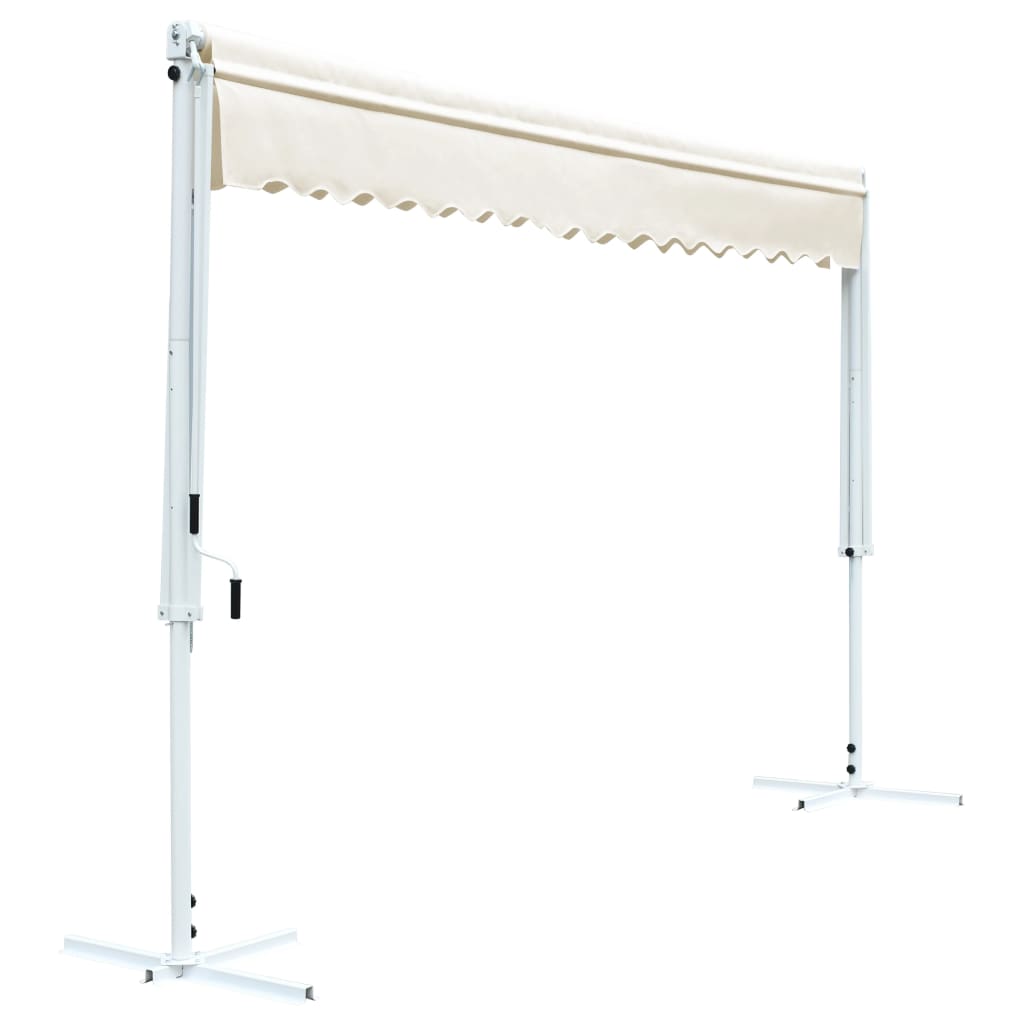 vidaXL Free Standing Awning 500x300 cm Cream 4