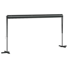 Free Standing Awning Polyester Anthracite 5 x 3 m with anthracite frame