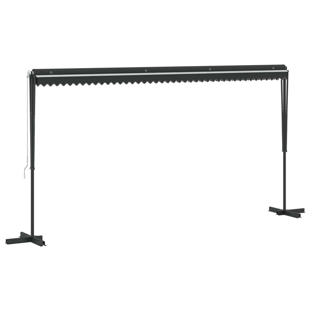 Free Standing Awning Polyester Anthracite 5 x 3 m with anthracite frame
