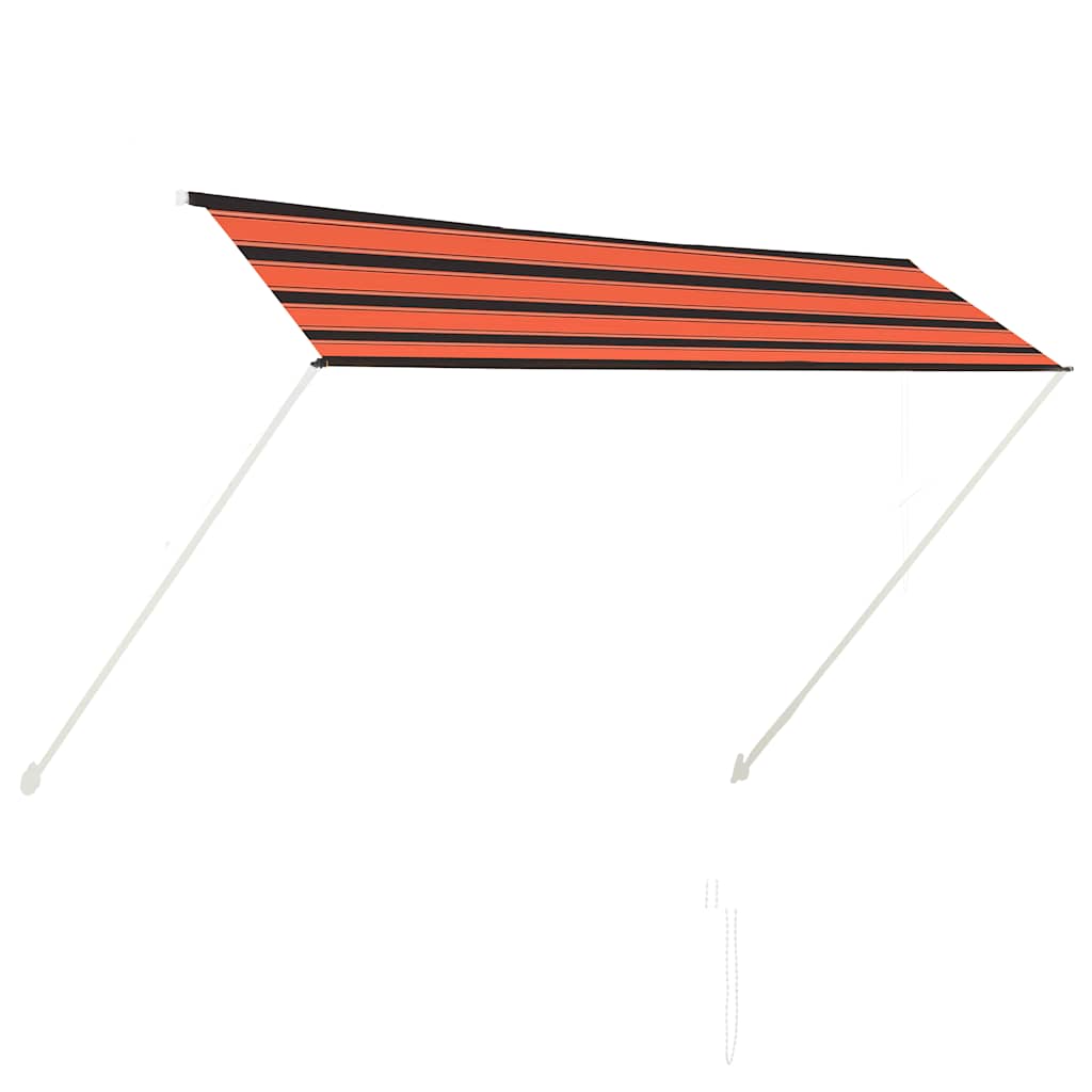 vidaXL Awning | Orange and brown | Steel | 300 x 150 cm | Retractable | Awning 2