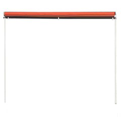 vidaXL Awning | Orange and brown | Steel | 300 x 150 cm | Retractable | Awning 4