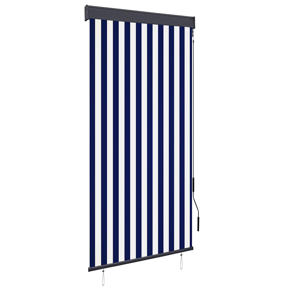 vidaXL Outdoor Roller Blind 100x250 cm Blue and White 1
