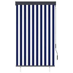 vidaXL Outdoor Roller Blind 100x250 cm Blue and White 2