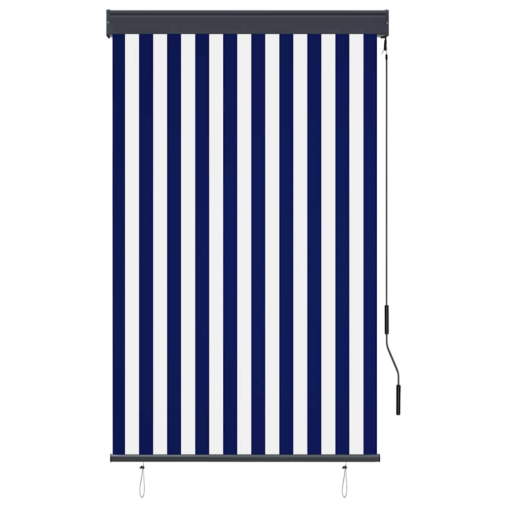 vidaXL Outdoor Roller Blind 100x250 cm Blue and White 2