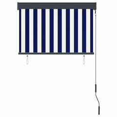 vidaXL Outdoor Roller Blind 100x250 cm Blue and White 4