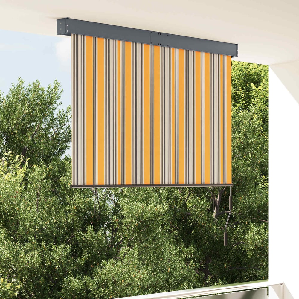 Outdoor Roller Blind 140 x 250 cm Yellow and blue
