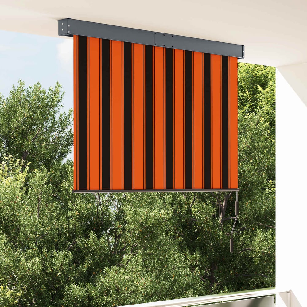 Outdoor Roller Blind 140 x 250 cm Orange and brown