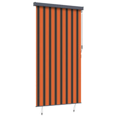 Outdoor Roller Blind 140 x 250 cm Orange and brown