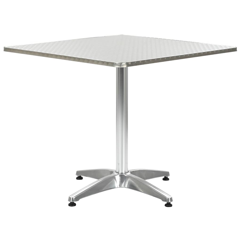vidaXL Garden Table Silver 80x80x70 cm Aluminium 1