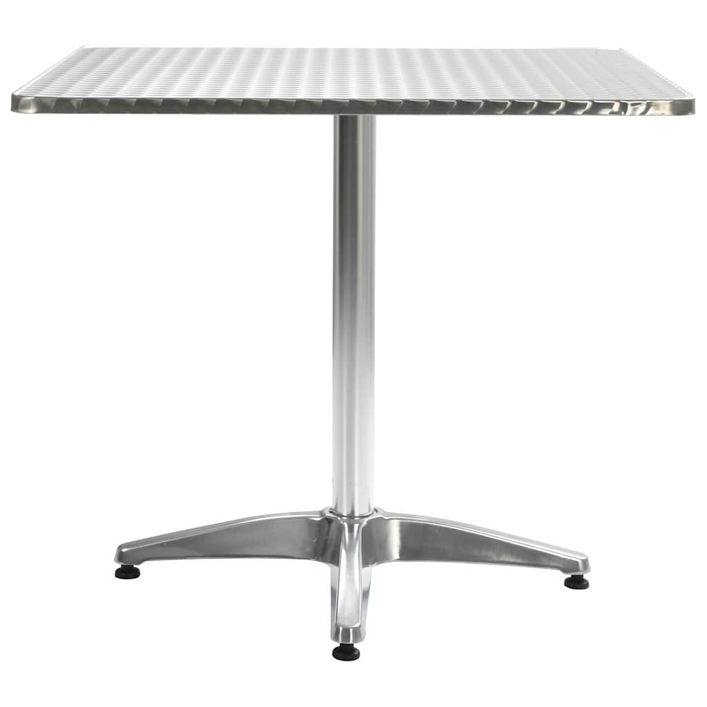 vidaXL Garden Table Silver 80x80x70 cm Aluminium 2