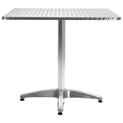 vidaXL Garden Table Silver 80x80x70 cm Aluminium 2