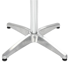 vidaXL Garden Table Silver 80x80x70 cm Aluminium 3